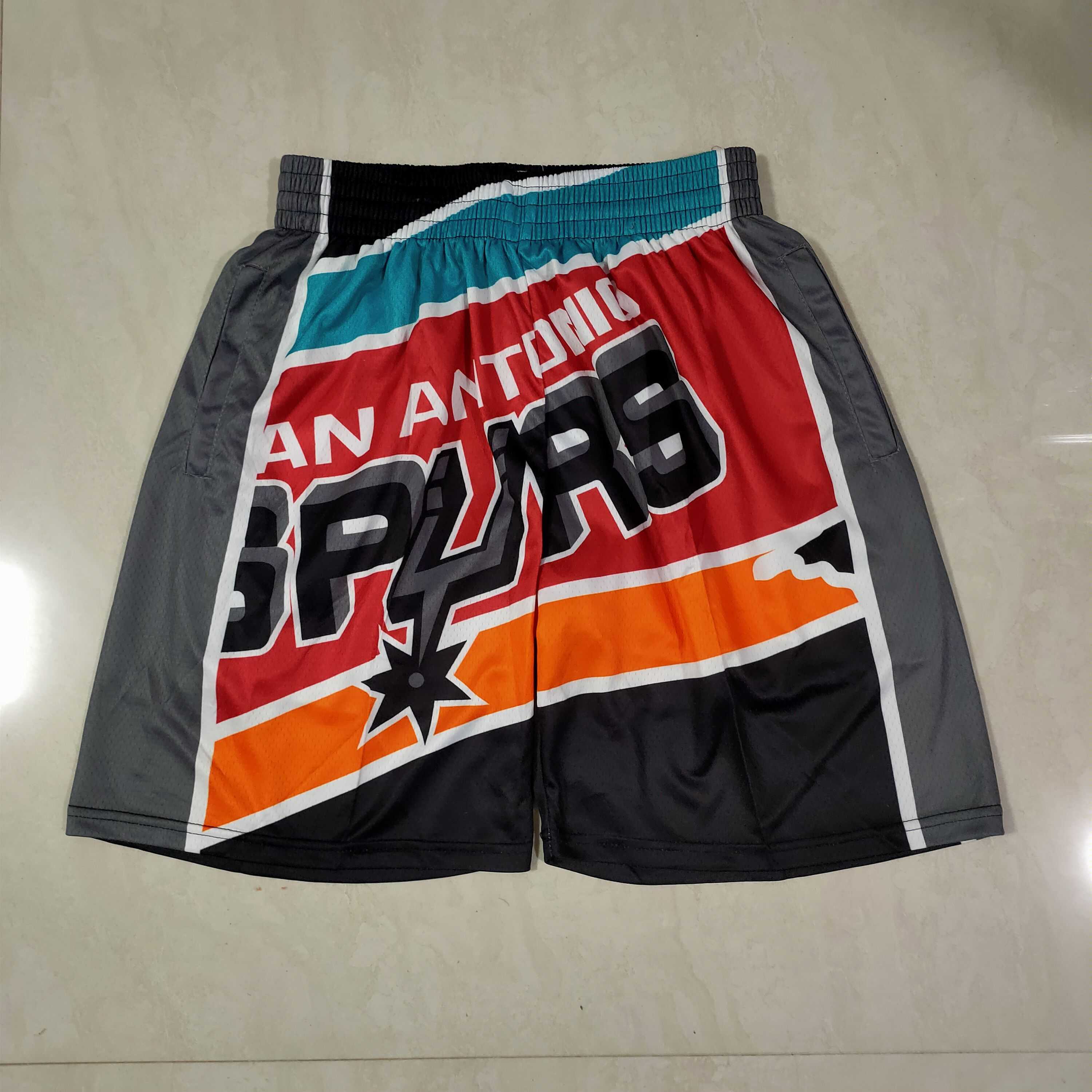 Men NBA 2021 San Antonio Spurs Black Shorts